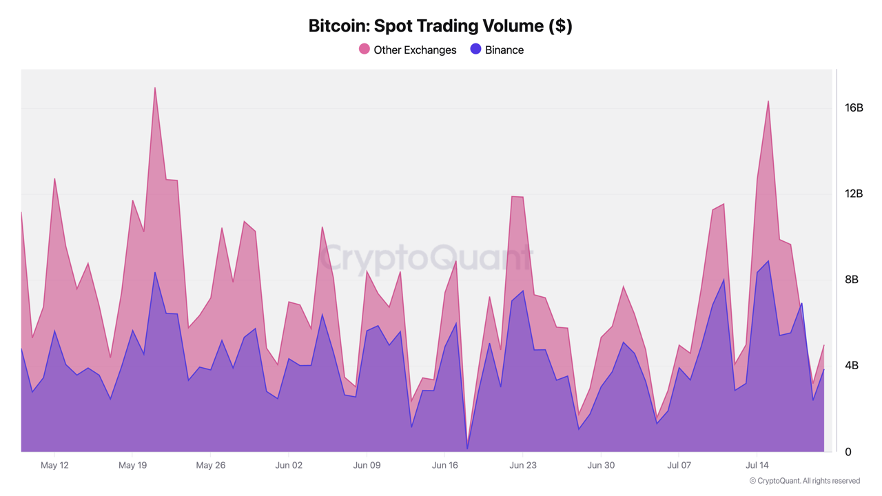 Exchange Activity as Bitcoin